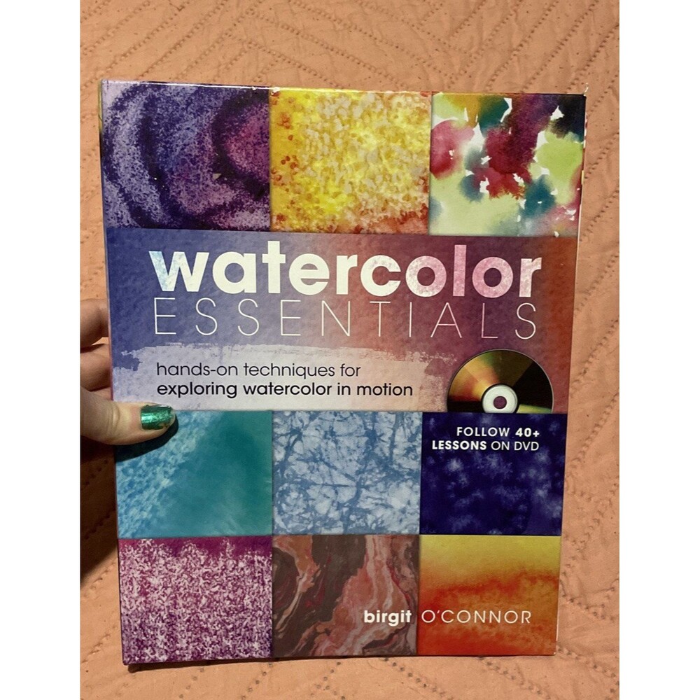 Watercolor Essentials: Techniques Exploring Painting Fun Art Book Hardcover Gift